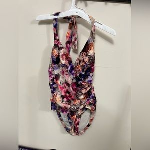 Badgley Mischka floral bathing suit